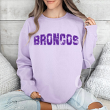 Distressed Varsity Broncos (Tees+Sweatshirts)