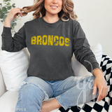 Distressed Varsity Broncos (Tees+Sweatshirts)