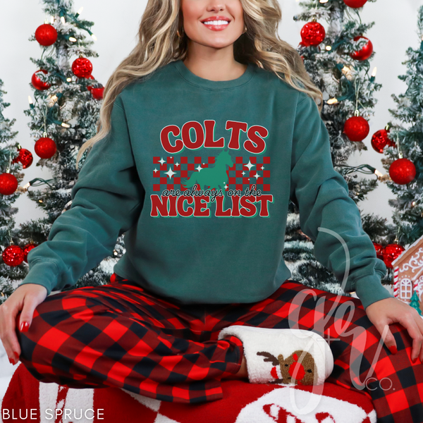 Colts Are Always on the Nice List (Tees+Sweatshirts)