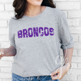 Distressed Varsity Broncos (Tees+Sweatshirts)