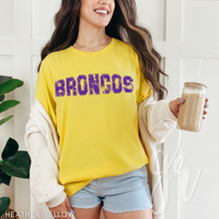 Distressed Varsity Broncos (Tees+Sweatshirts)