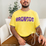 Distressed Varsity Broncos (Tees+Sweatshirts)