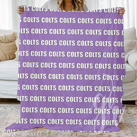 Purple Colts Minky Blanket