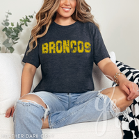 Distressed Varsity Broncos (Tees+Sweatshirts)