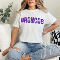 Distressed Varsity Broncos (Tees+Sweatshirts)