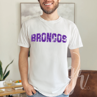 Distressed Varsity Broncos (Tees+Sweatshirts)