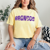 Distressed Varsity Broncos (Tees+Sweatshirts)