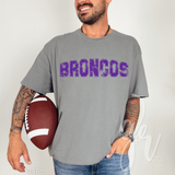 Distressed Varsity Broncos (Tees+Sweatshirts)