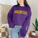 Distressed Varsity Broncos (Tees+Sweatshirts)