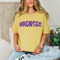 Distressed Varsity Broncos (Tees+Sweatshirts)