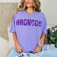 Distressed Varsity Broncos (Tees+Sweatshirts)