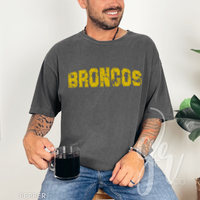 Distressed Varsity Broncos (Tees+Sweatshirts)