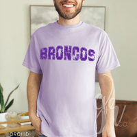 Distressed Varsity Broncos (Tees+Sweatshirts)