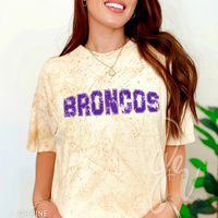 Distressed Varsity Broncos (Tees+Sweatshirts)