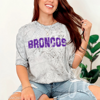 Distressed Varsity Broncos (Tees+Sweatshirts)