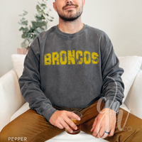 Distressed Varsity Broncos (Tees+Sweatshirts)