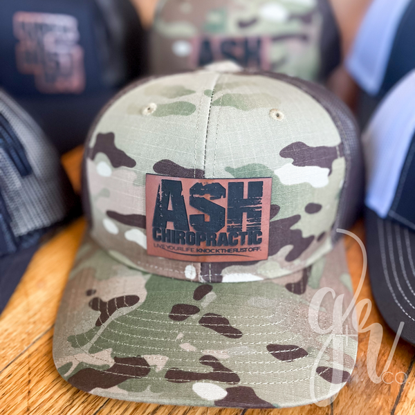 ASH Leather Patch Camo Trucker