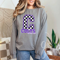 Spring Hill Colts - Checkered (Tees+Sweatshirts)