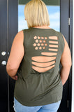 Land of the Free Tank in Olive