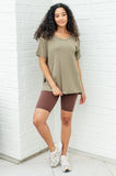 Let Me Live Relaxed Tee in Army