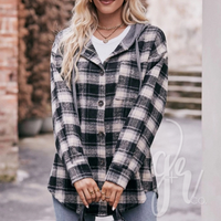 Plaid Hooded Shacket